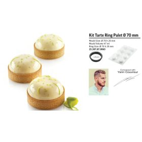  KIT TARTE RING PALET Sütő forma szett 70x20mm 8db/cs sütő+szilikon forma SF307