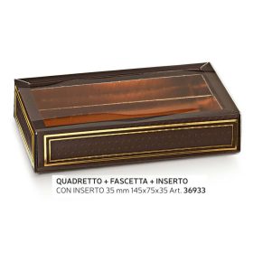   36933 Bonbon doboz  spot marrone 2 sor átlátszó 145x75x35mm