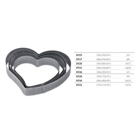 XF30 Sütőforma perforált szív rm. 205x190x35mm