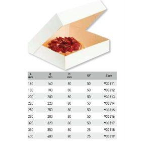 Süteményes doboz 220x220x80mm 50db/cs 930514