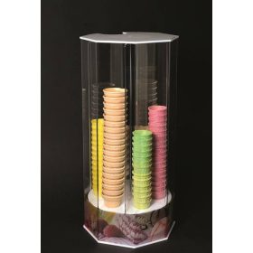 Plexi Tölcsértartó 6-os forgatható viztiszta R6