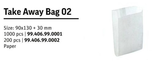 TAKE WAY BAG 02 Jégkrémhez tasak 9x13x3cm 200db/cs