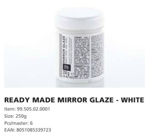 MIRROR GLAZE Fehér 250gr