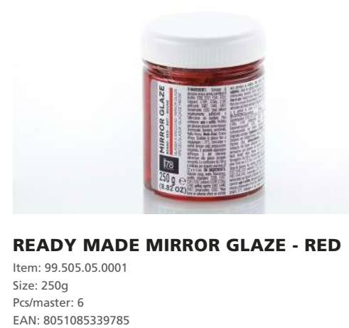 MIRROR GLAZE Piros 250gr