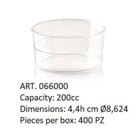 Desszert pohár átlátszó 200ml MIA 20db/cs 066000