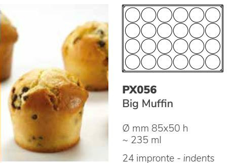 PX056 Szilikon forma 24db/f. 85x50mm BIG MUFFIN