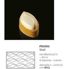 PX3201 Szilikon forma 9db/forma 43ml Shell