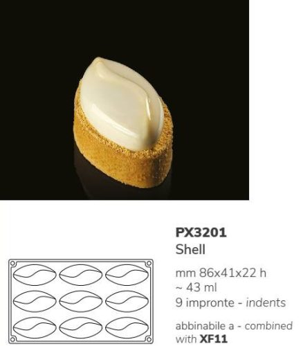 PX3201 Szilikon forma 9db/forma 43ml Shell