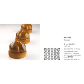 PX4357 Szilikon forma 30x40cm 60X35mm 20db/forma 65ml Marron