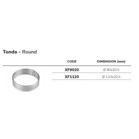 XF9020 Sütőforma perforált kerek rm. 90x20mm