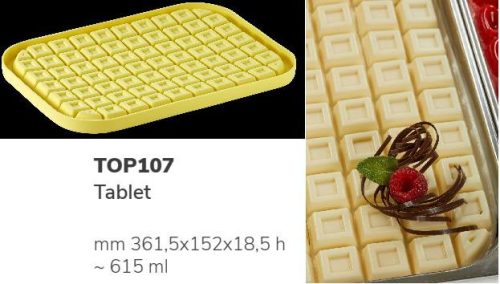 TOP107 Fagylat mintázó szilikon  TABLET 361,5x152x18,5mm 615ml