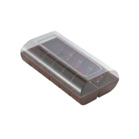 Macaron tartó 12 db-os barna 48db/cs