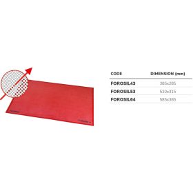 FOROSIL43 Szilikonlap mikroperforált 385x285mm