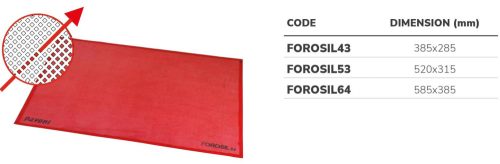 FOROSIL43 Szilikonlap mikroperforált 385x285mm