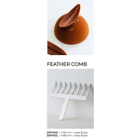 20FH02L Csokoládé mintázó FEATHER COMB