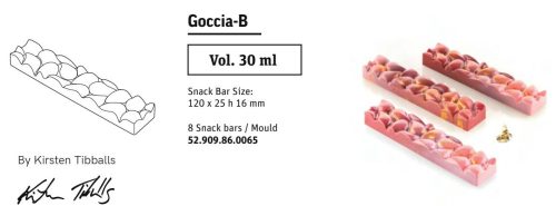 GOCCIA B Táblás tritán öntőforma snack bars