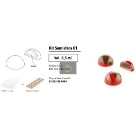 KIT SEMISFERA 01 Bonbon tritán öntőforma