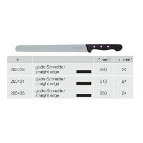 265436 Kés sima cukrász 36cm