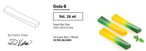 ONDA B Táblás tritán öntőforma snack bars