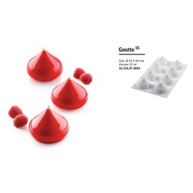 GOUTTE55 Szilikon forma fehér 54x40mm