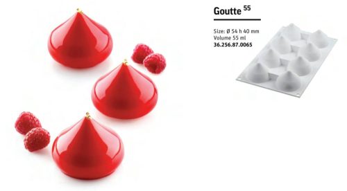 GOUTTE55 Szilikon forma fehér 54x40mm