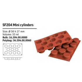 SF204 Szilikon forma MINI CYLINDERS