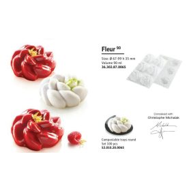 FLEUR 90 Szilikon forma  6X90ml