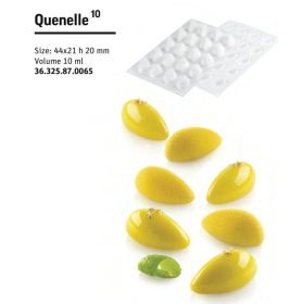 QUENELLE10 Szilikon forma fehér44X21X20mm 20x10ml SF325