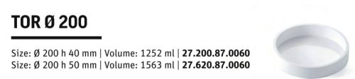 TOR200 H40/1 Szilikon forma fehér