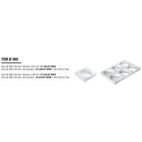 TOR180 H40/1 Szilikon forma fehér