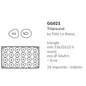 GG021S Szilikon forma gasztro háromszög és kerek