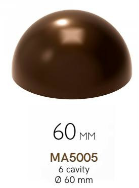 MA5006 Bonbon forma félgömb 80mm . 4db