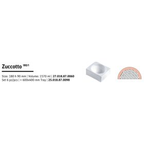 ZUCCOTTO180/1  Szilikon félgömb forma fehér