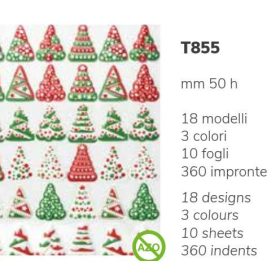 T855 Csokoládé sablon fenyő 360db/cs