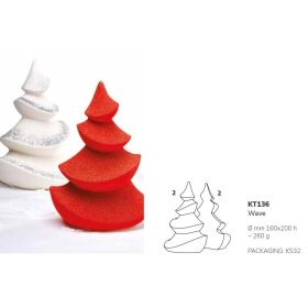 KT136 Csokoládé sablon karácsonyfa 160x200mm 260gr.