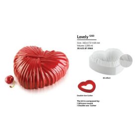 LOVELY 1200 Szilikon tortaforma fehér 182X173X68mm1200ml