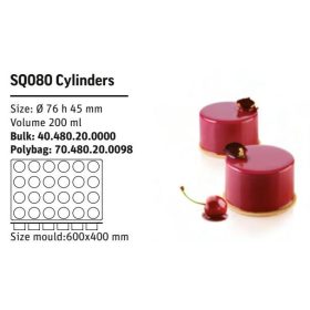 SQ080 Szilikon forma CYLINDERS