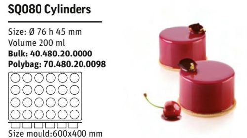 SQ080 Szilikon forma CYLINDERS