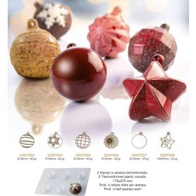   20SF007 Csokoládé öntőforma PE karácsonyi 12db/forma 60mm
