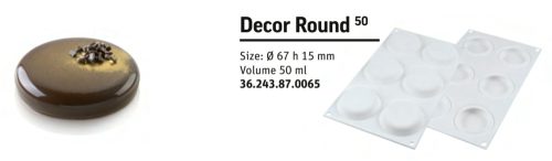 DECOR ROUND 50 Szilikon forma 67x15mm