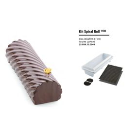 KIT SPIRAL ROLL1100  Szilikon tortaforma 250x80X67mm