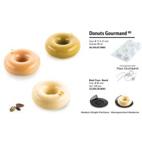 DONUTS GOURMAND80 Szilikon forma fehér SF354