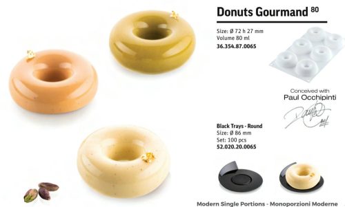 DONUTS GOURMAND80 Szilikon forma fehér SF354