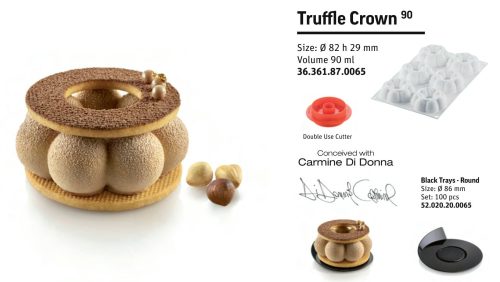 TRUFFLES CROWN90 Szilikon forma fehér