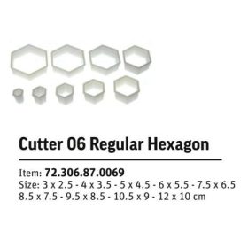 CUTTER06 Kiszúró készlet hexagon sima