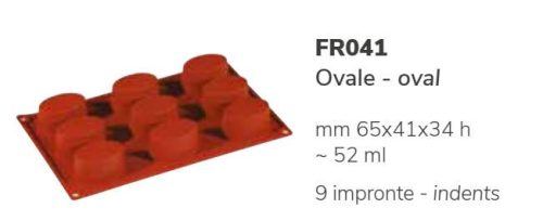 FR041 Szilikon forma OVAL