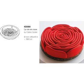 KE080 Pavocake tortaforma 180x45mm ROSE