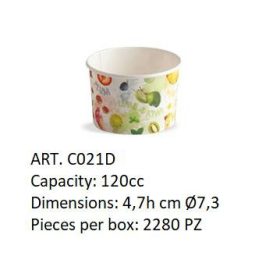   Fagyispohár papír"gyümölcsös" 120ml 57db/cs CO21