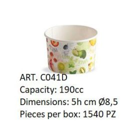   Fagyispohár papír"gyümölcsös" 190ml 57db/cs CO41