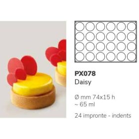 PX078 Szilikon forma 74x15mm 24db/forma Daisy